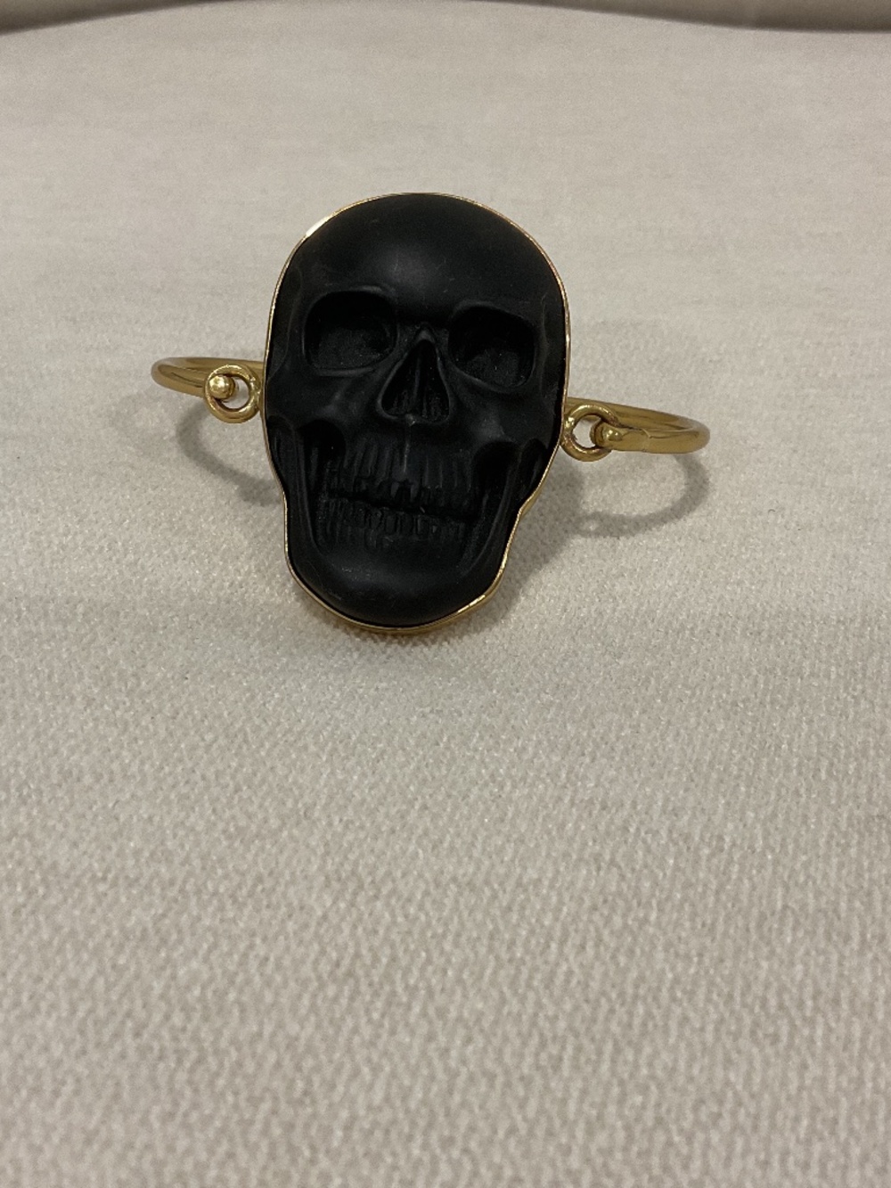 Charles Albert Alchemia Skull Bracelet, Black Onyx